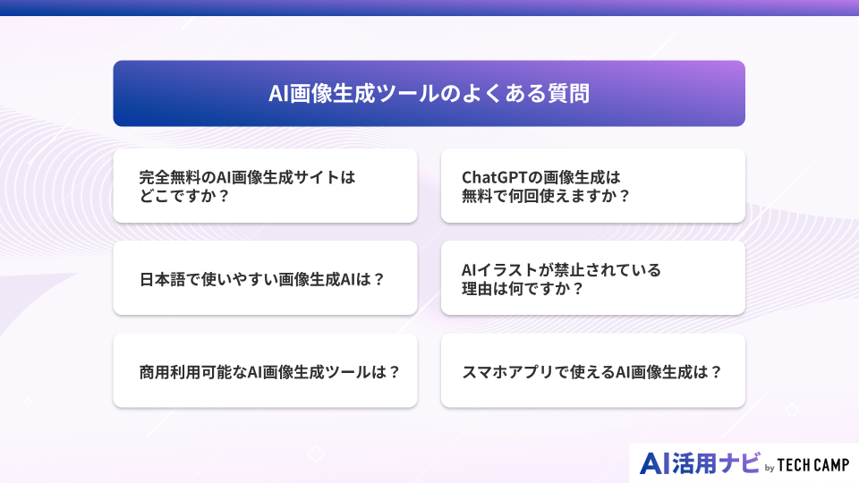 AI画像生成ツールのよくある質問