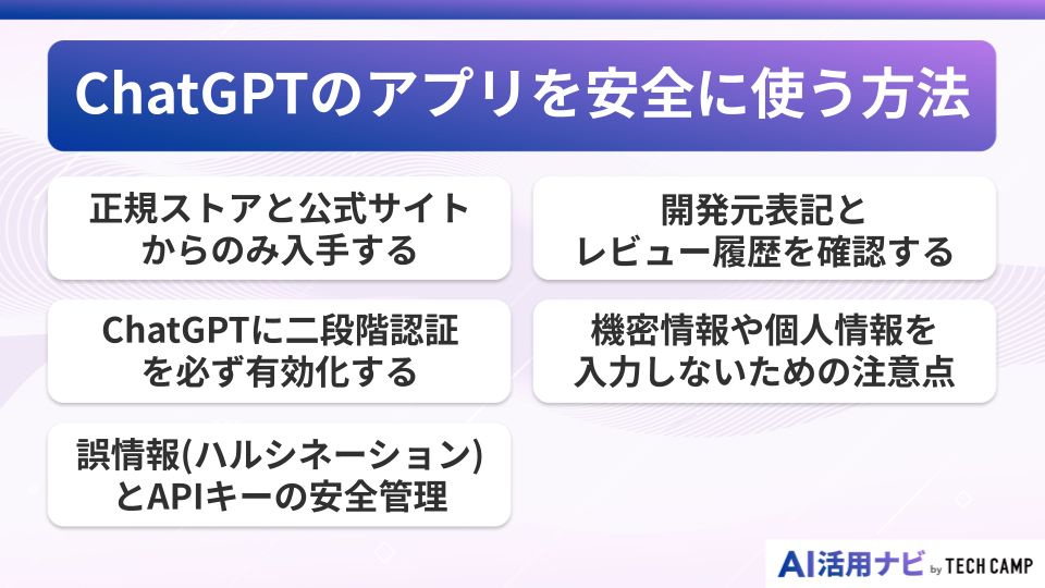 ChatGPTのアプリを安全に使う方法