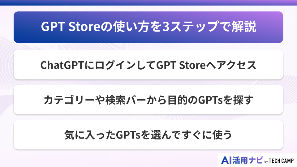 GPT Storeの使い方を3ステップで解説
