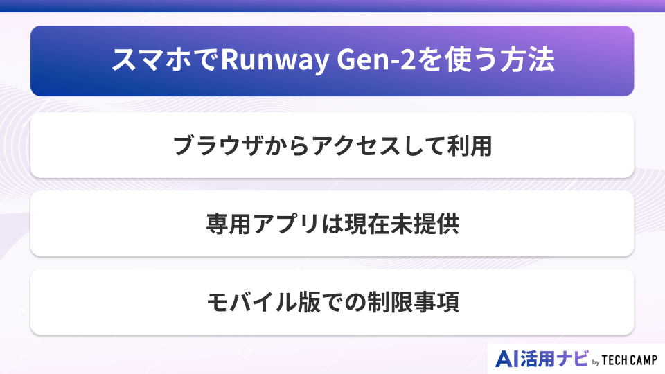スマホでRunway Gen-2を使う方法