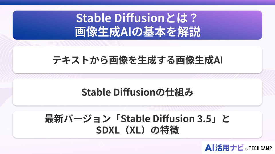 Stable Diffusionとは？画像生成AIの基本を解説