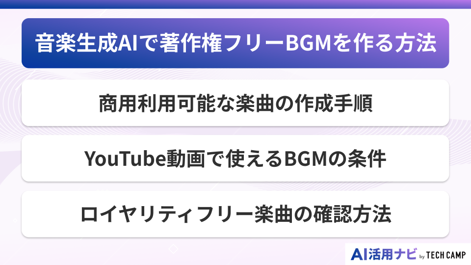 音楽生成AIで著作権フリーBGMを作る方法