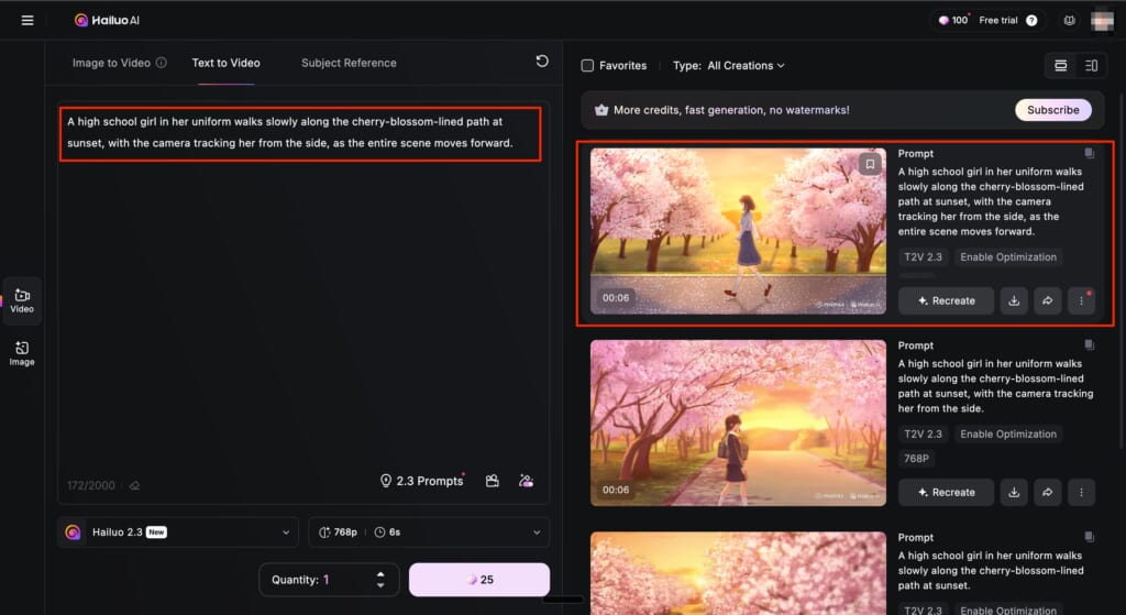 Hailuo AI-prompt-camera-work-speed