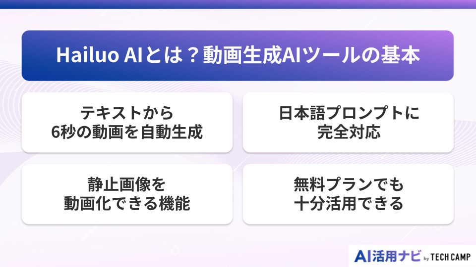 Hailuo AIとは？動画生成AIツールの基本