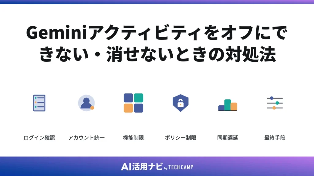 Geminiアクティビティをオフにできない・消せないときの対処法