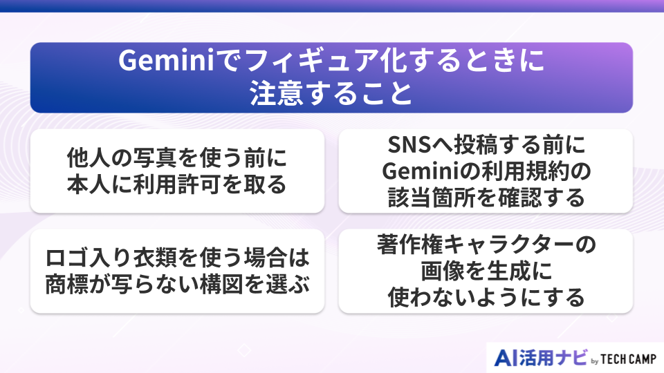 Geminiでフィギュア化するときに注意すること