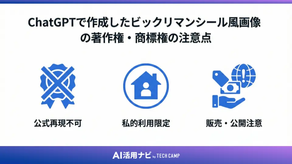 ChatGPTで作成したビックリマンシール風画像の著作権・商標権の注意点