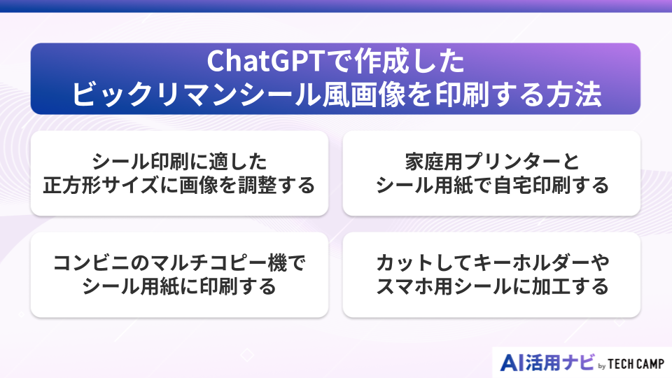 ChatGPTで作成したビックリマンシール風画像を印刷する方法