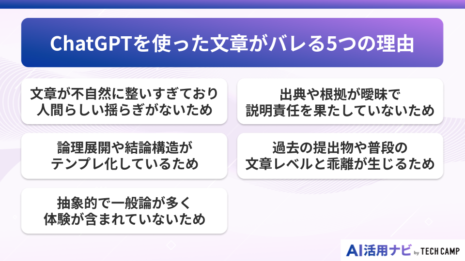 ChatGPTを使った文章がバレる5つの理由