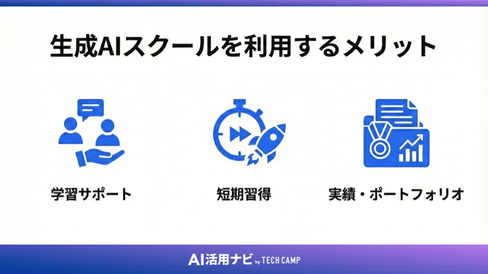生成AIスクールを利用するメリット