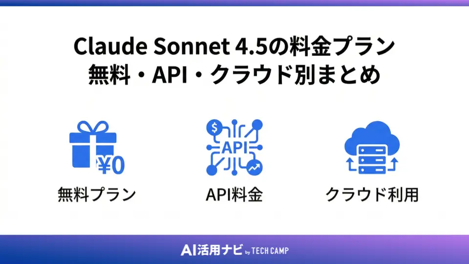 Claude Sonnet 4.5の料金プラン｜無料・API・クラウド別まとめ