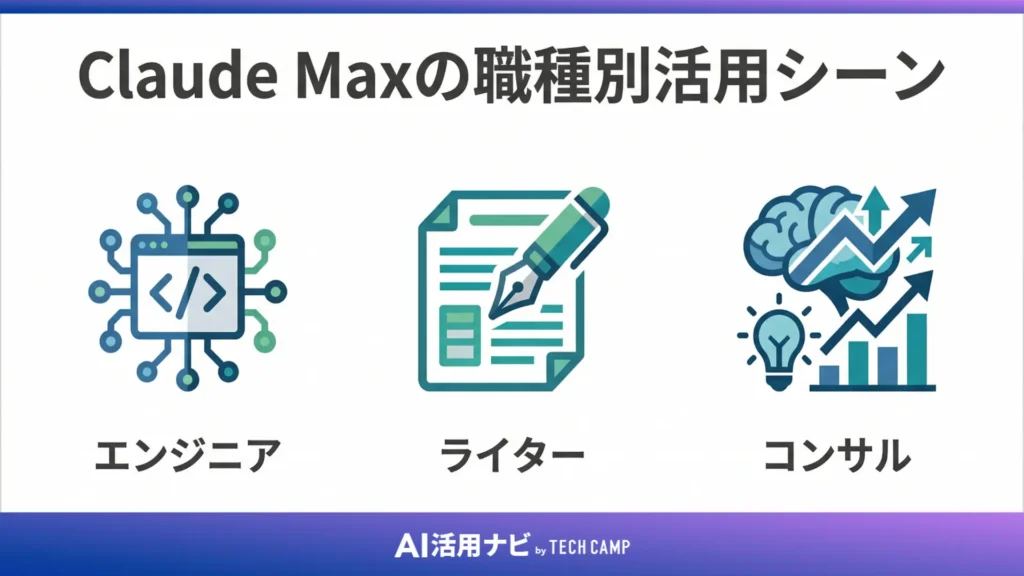 Claude Maxの職種別活用シーン