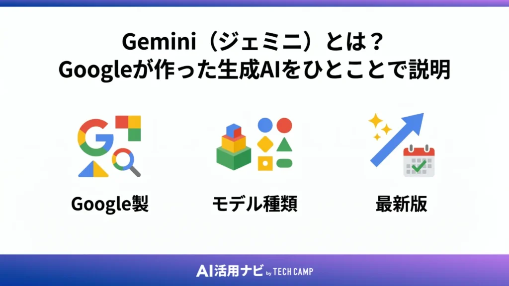 Gemini（ジェミニ）とは？Googleが作った生成AIをひとことで説明