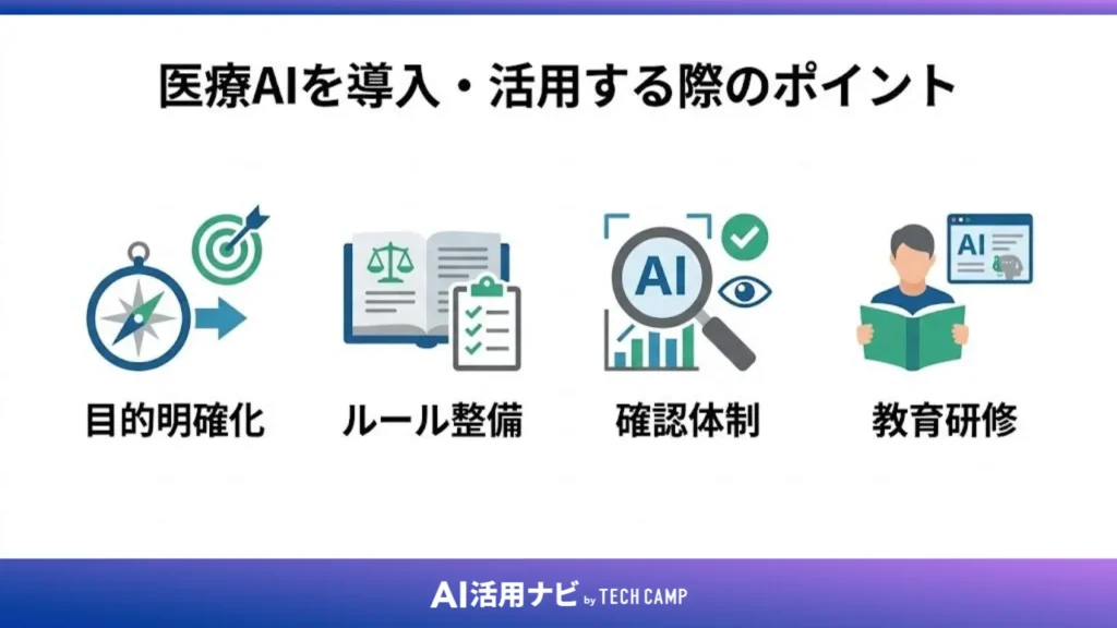 医療AIを導入・活用する際のポイント