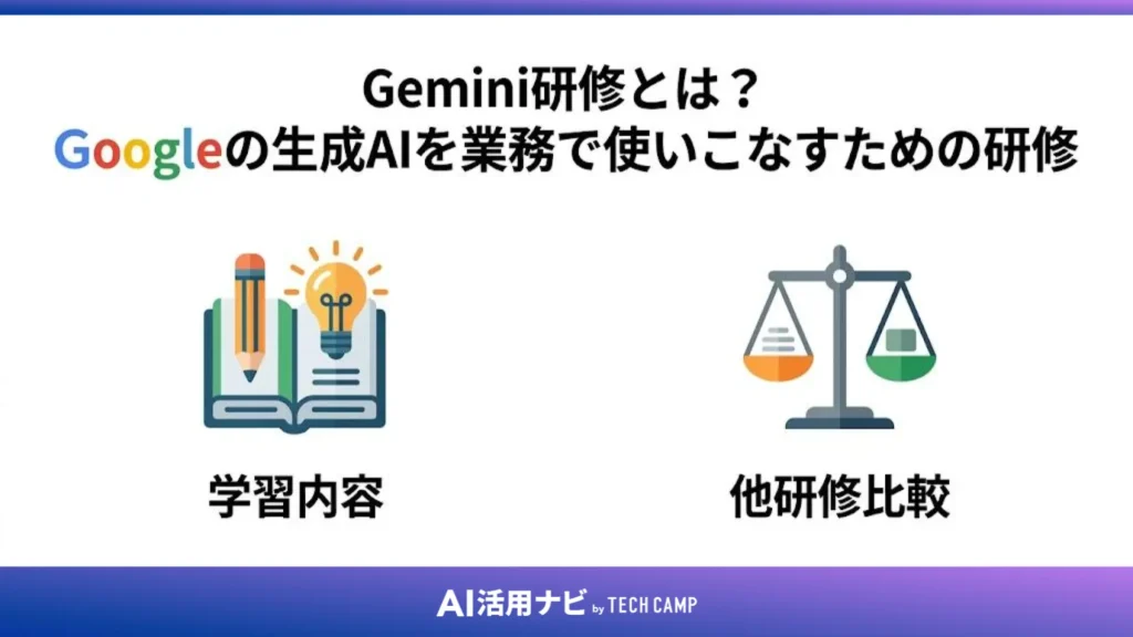 Gemini研修とは？Googleの生成AIを業務で使いこなすための研修