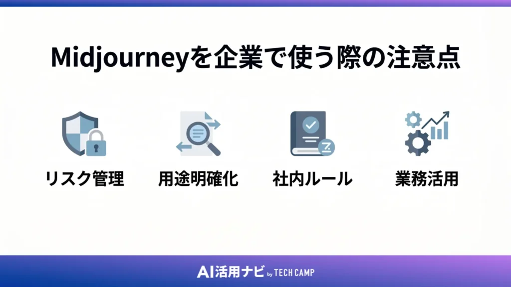 Midjourneyを企業で使う際の注意点