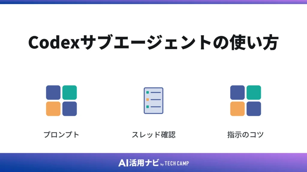 Codexサブエージェントの使い方