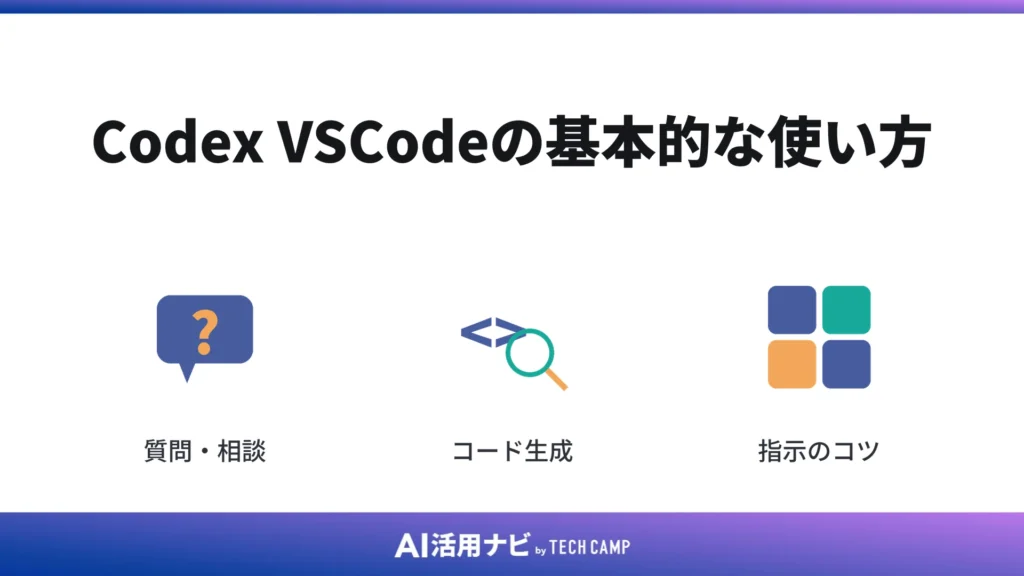 Codex VSCodeの基本的な使い方