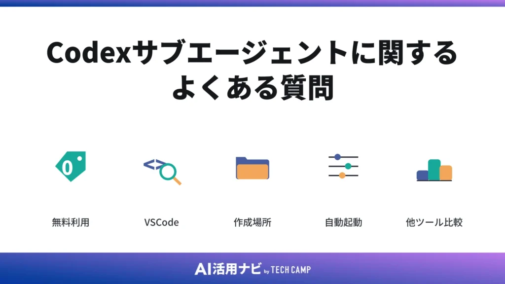 Codexサブエージェントに関するよくある質問