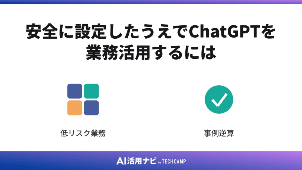 安全に設定したうえでChatGPTを業務活用するには