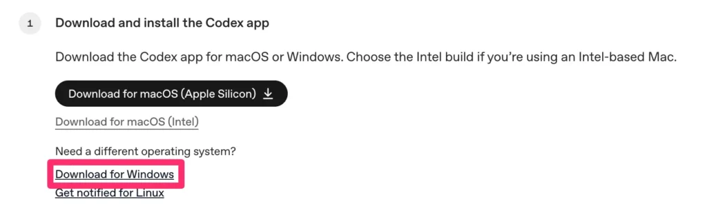 公式ダウンロードページからWindows版を入手する