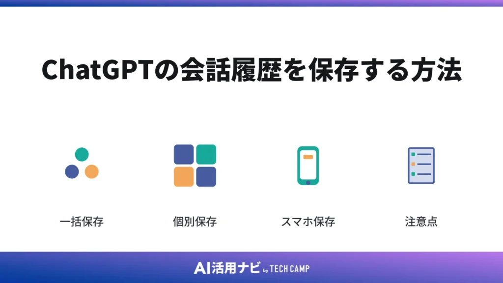 ChatGPTの会話履歴を保存する方法