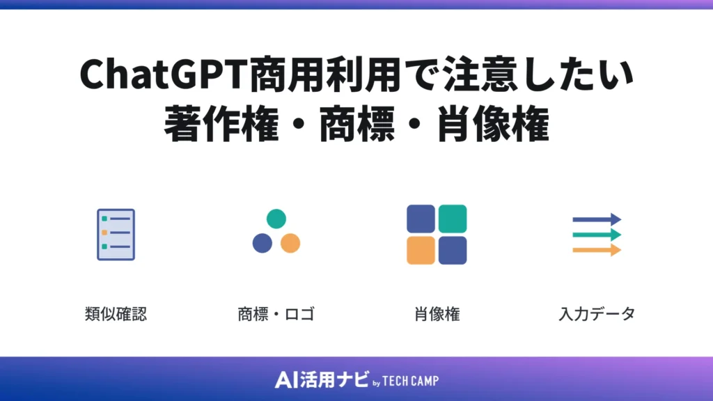 ChatGPT商用利用で注意したい著作権・商標・肖像権