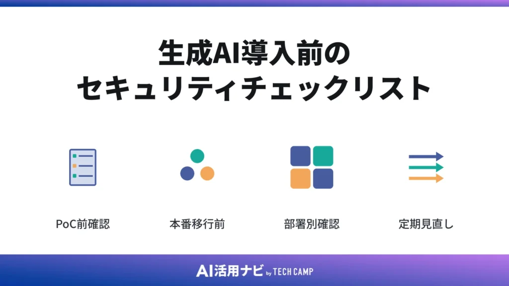 生成AI導入前のセキュリティチェックリスト