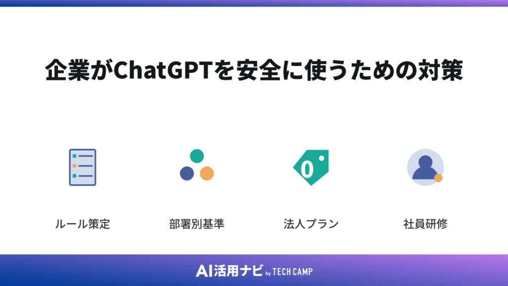 企業がChatGPTを安全に使うための対策