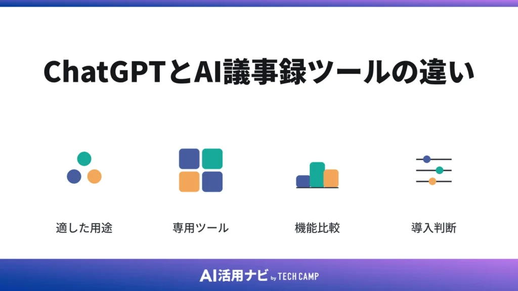 ChatGPTとAI議事録ツールの違い