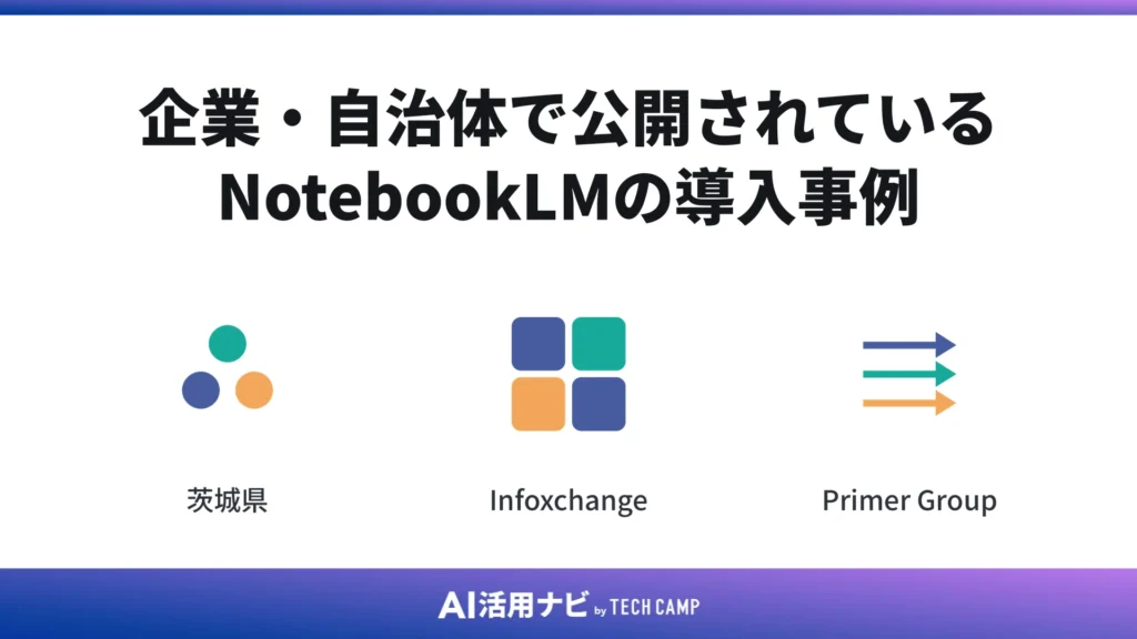 企業・自治体で公開されているNotebookLMの導入事例
