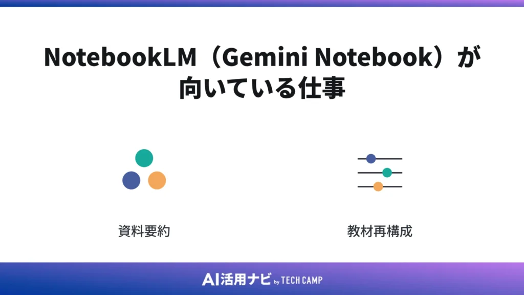 NotebookLM(Gemini Notebook)が向いている仕事