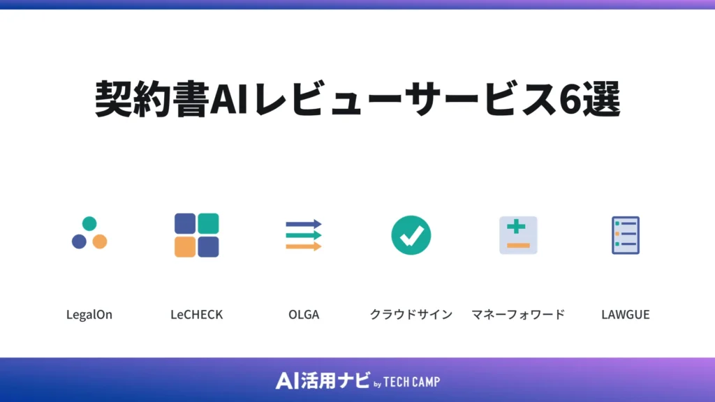 契約書AIレビューサービス6選