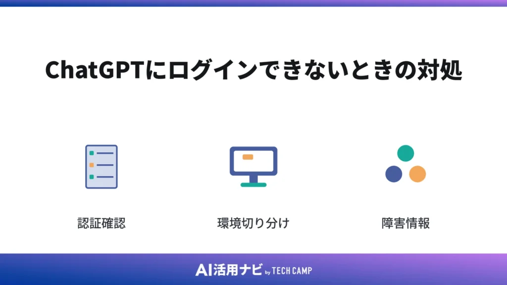 ChatGPTにログインできないときの対処