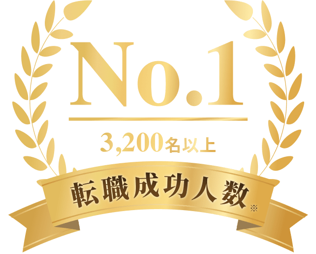 No.1 転職成功人数※1 3,200名以上※3