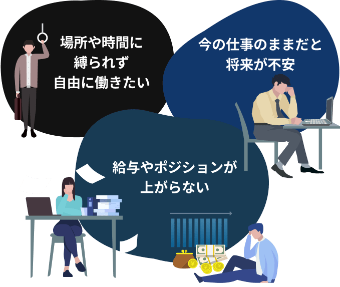 場所や時間に縛られず自由に働きたい