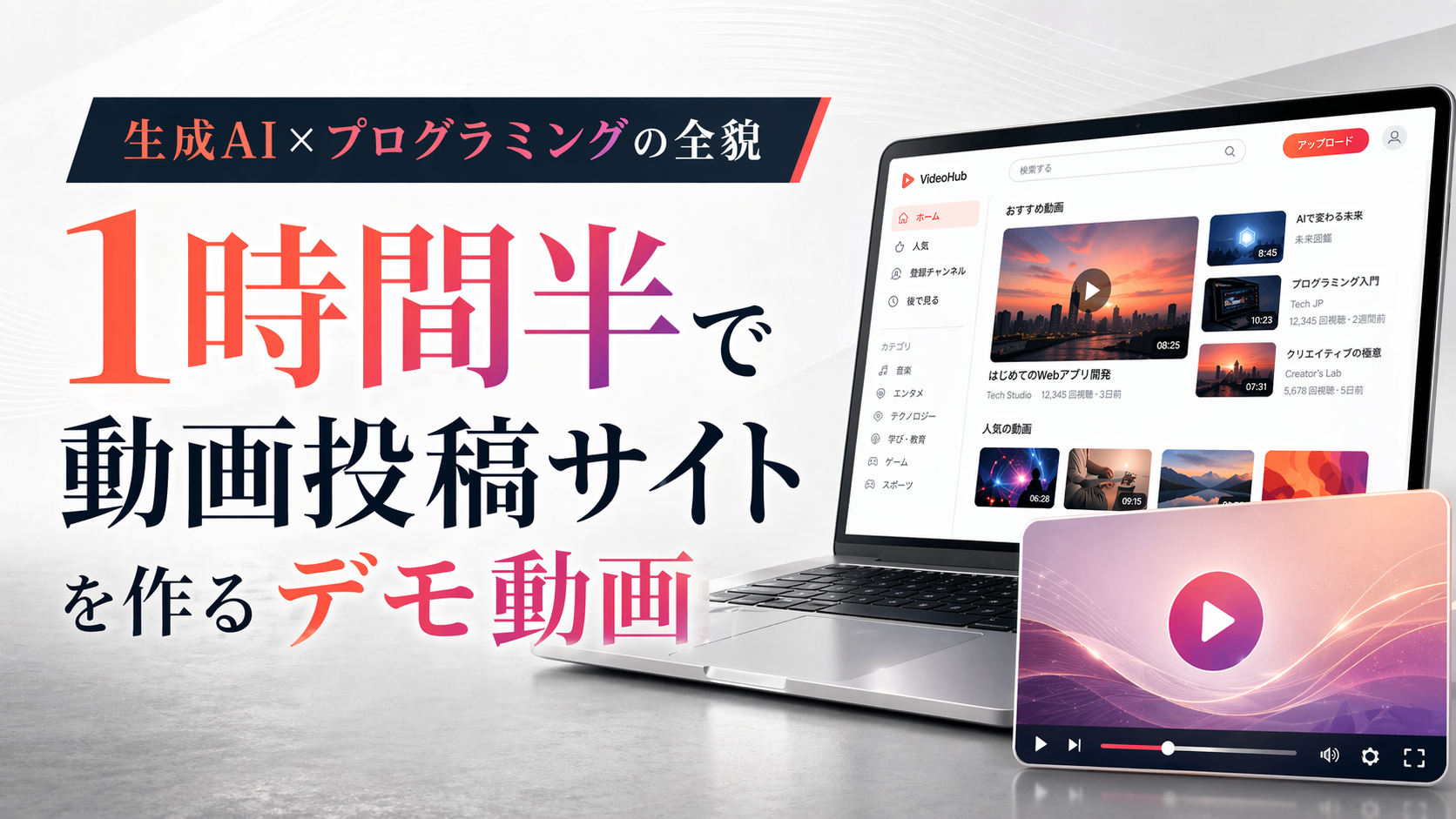 生成AI×プログラミングのデモ動画