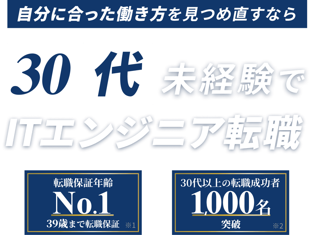 自分にあった働き方を見つめ直すなら 30代未経験でITエンジニア転職