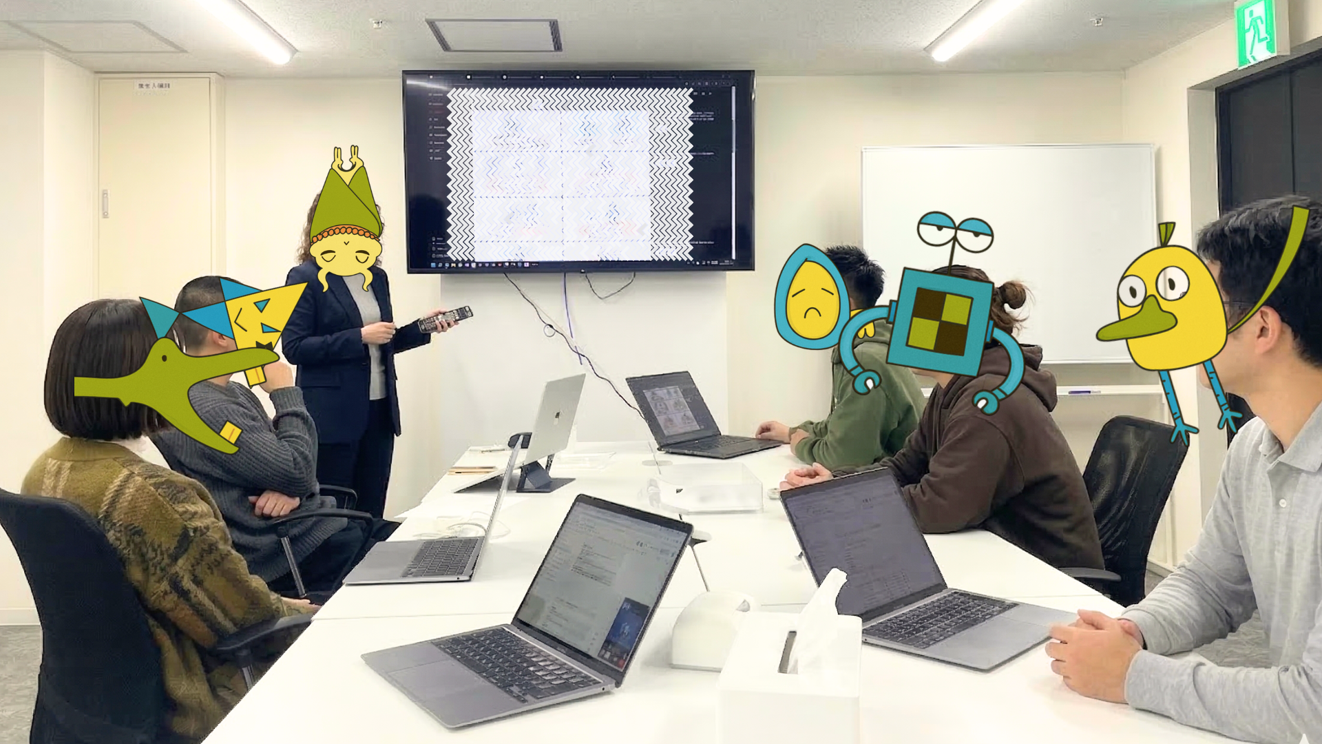 テーマについて話し合う利用者の写真