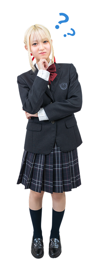 悩んでいる女子高校生の写真