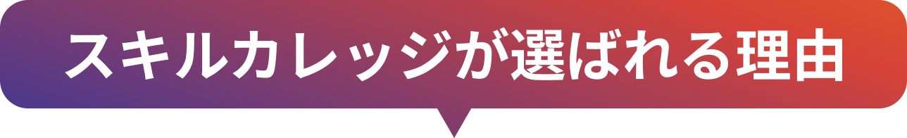 スキルカレッジが選ばれる理由