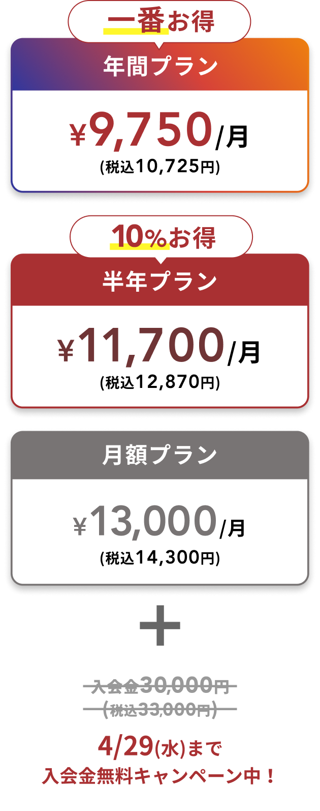 料金表