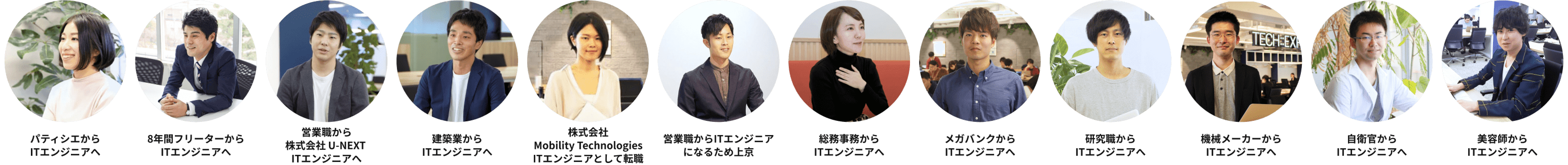 テックキャンプ卒業生の一例