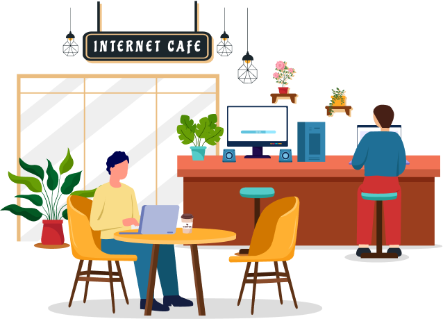 オンライン学習のイラスト